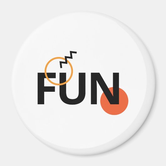 Modernes, fröhliches, lebendiges, cooles Design Sp Magnet (Vorne)