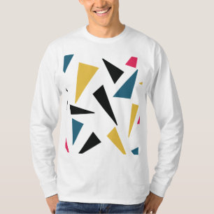 Modernes, fröhliches, lustiges, lebendiges geometr T-Shirt