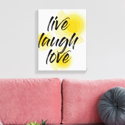 Modernes, fröhliches, trendiges Design Live Lagh L Leinwanddruck (Insitu (Wohnzimmer))