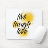 Modernes, fröhliches, trendiges Design Live Lagh L Mousepad (Mit Mouse)