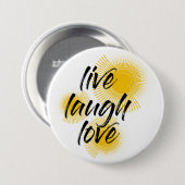 Modernes, fröhliches, trendiges Design Live Laugh Button (Vorne & Hinten)