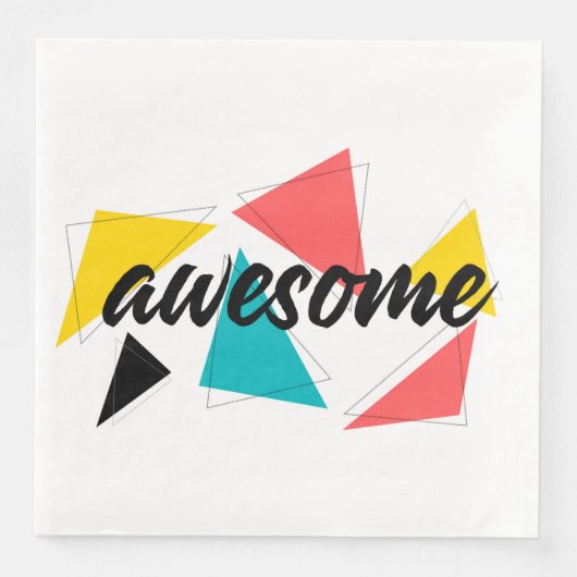 Modernes, fröhliches, trendiges urbanes Design von Serviette (Vorderseite)