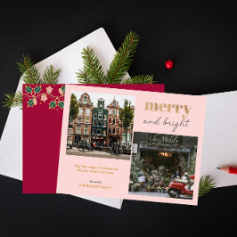 Modernes, fröhliches und helles Foto Feiertagskarte