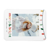 Modernes, fröhliches und helles Foto Magnet (Horizontal)