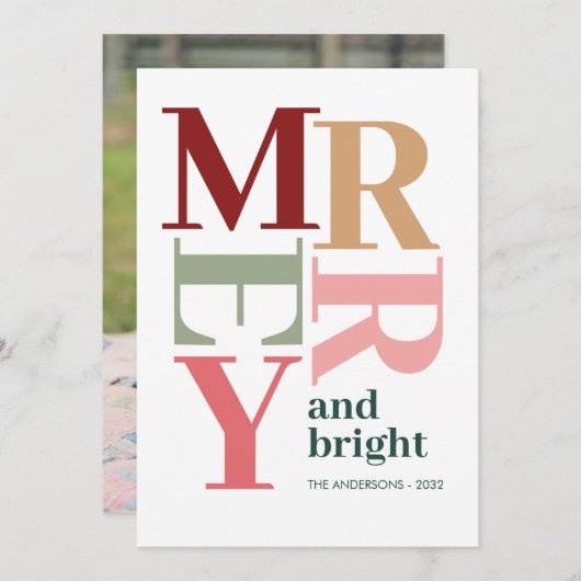 Modernes, fröhliches und helles Foto Weihnachten (Vorne/Hinten)