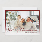 Modernes fröhliches Weihnachts-Foto Feiertagskarte (Vorderseite)