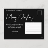 Modernes, fröhliches Weihnachts-Foto Feiertagspostkarte (Rückseite)