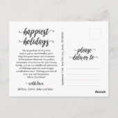 Modernes fröhliches Weihnachts-Foto Postkarte (Rückseite)