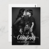 Modernes fröhliches Weihnachts-Foto Postkarte (Vorne/Hinten)