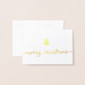 Modernes, fröhliches Weihnachts-handgeschriebenes  Folienkarte (Vorderseite mit Umschlag)