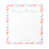 Modernes fröhliches Weihnachts-Notepad Notizblock (Vorderseite)