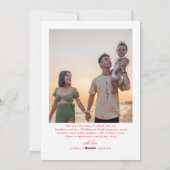 Modernes, fröhliches Weihnachts-Script-Foto Feiertagskarte (Rückseite)