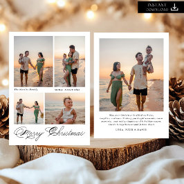 Modernes, fröhliches Weihnachts-Script-Foto Feiertagskarte