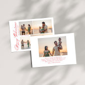 Modernes, fröhliches Weihnachts-Script-Foto Feiertagskarte