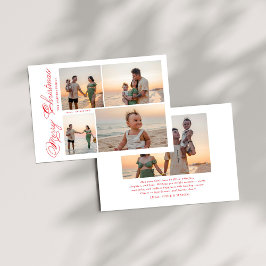 Modernes, fröhliches Weihnachts-Script-Foto Feiertagskarte