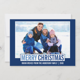 Modernes fröhliches Weihnachtsfamiliengebäck Foto Feiertagskarte