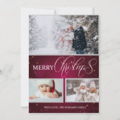 Modernes fröhliches Weihnachtsfest-Foto Ankündigung (Vorderseite)