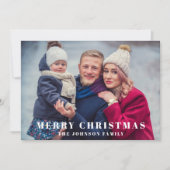 Modernes fröhliches Weihnachtsfest-Foto Feiertagskarte (Vorderseite)