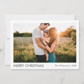 Modernes fröhliches Weihnachtsfest-Foto Feiertagskarte (Vorderseite)