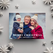 Modernes fröhliches Weihnachtsfest-Foto Feiertagskarte