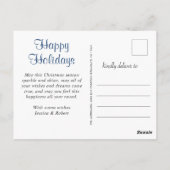 Modernes fröhliches Weihnachtsfest FOTO Gruß Postkarte (Rückseite)