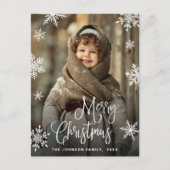 Modernes fröhliches Weihnachtsfest FOTO Gruß Postkarte (Vorderseite)