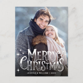 Modernes fröhliches Weihnachtsfest FOTO Gruß Postkarte