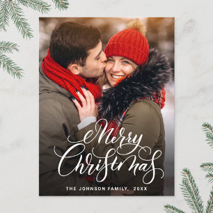 Modernes fröhliches Weihnachtsfest FOTO Gruß Postkarte