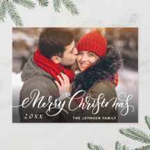 Modernes fröhliches Weihnachtsfest FOTO Gruß