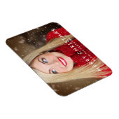 Modernes fröhliches Weihnachtsfest-Foto Magnet (Rechte Seite)