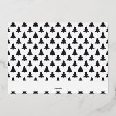 Modernes fröhliches Weihnachtsgebäck Schwarz Folien Feiertagskarte (Rückseite)