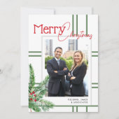 Modernes fröhliches Weihnachtsgeschäft-Foto Feiertagskarte (Vorderseite)