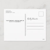 Modernes, fröhliches Weihnachtsgrün Kraut Foto Feiertagspostkarte (Rückseite)