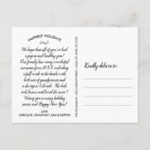 Modernes fröhliches Weihnachtshandbriefe Foto Postkarte (Rückseite)