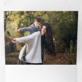 Modernes, fröhliches Weihnachtskalligrafie-Foto Dreifach Gefaltete Urlaubskarte (Innen Erste Seite)