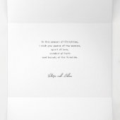 Modernes, fröhliches Weihnachtskalligrafie-Foto Dreifach Gefaltete Urlaubskarte (Innenseite Mitte)