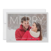 Modernes fröhliches Weihnachtsüberlagern mit Foto