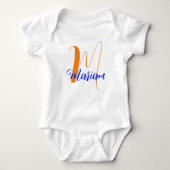 Modernes Front & Back Design - Individueller Name Baby Strampler (Vorderseite)