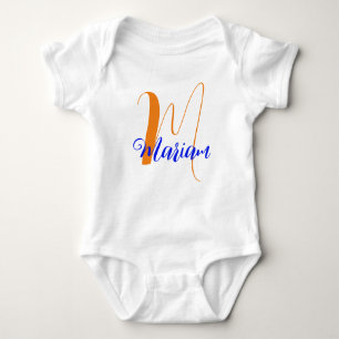 Modernes Front & Back Design - Individueller Name Baby Strampler