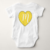 Modernes Front & Back Design - Individueller Name Baby Strampler (Rückseite)