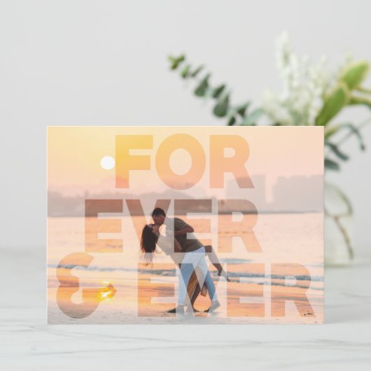 Modernes FRREVER-Hochzeitssemble-Foto Save the Dat Save The Date (Stehend Vorderseite)