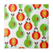 Modernes Fruchtdesign im Mittelalter Fliese (Vorderseite)