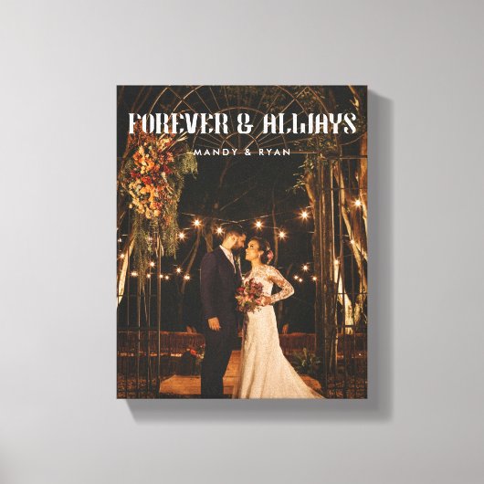 Modernes Full Foto Custom Wedple Leinwanddruck (Vorderseite)