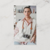 Modernes Full Foto Fotograf Visitenkarte (Vorderseite)