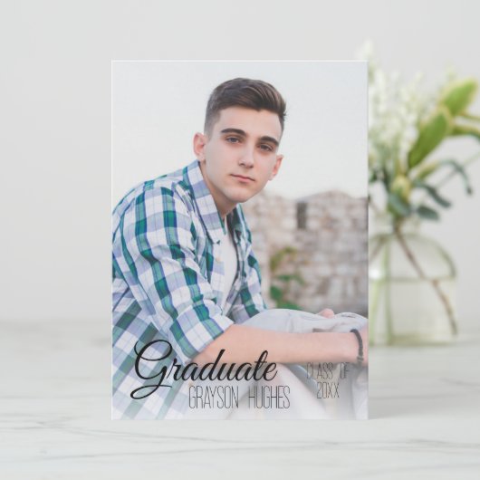 Modernes Full Foto Stilvolle Ankündigung des Absch (Stehend Vorderseite)