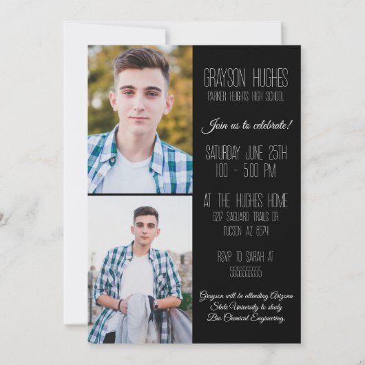 Modernes Full Foto Stilvolle Ankündigung des Absch (Rückseite)