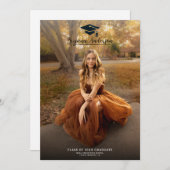 Modernes Full Foto Trendy Abschluss Einladung (Vorne/Hinten)