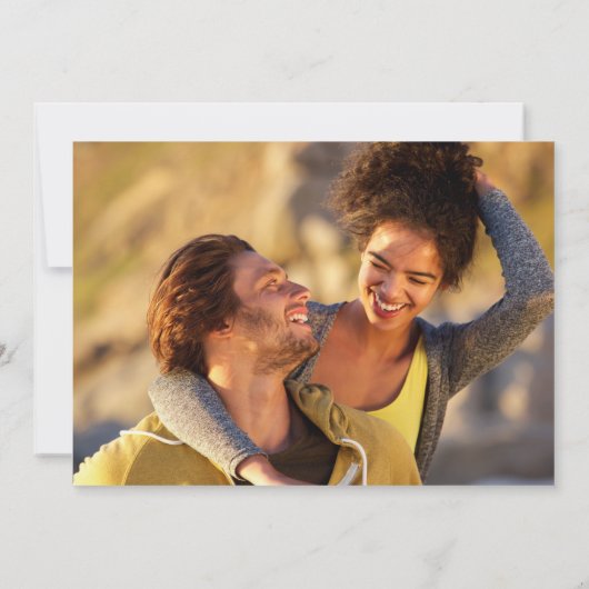 Modernes Fun Comic Book Wedding Foto Save The Date (Rückseite)