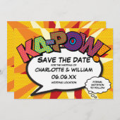 Modernes Fun Comic Buch KA-POW Save The Date (Vorne/Hinten)