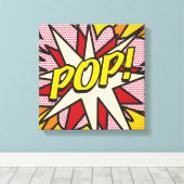 Modernes Fun Comic Buch POP Typografie Leinwanddruck (Insitu (Holzboden))